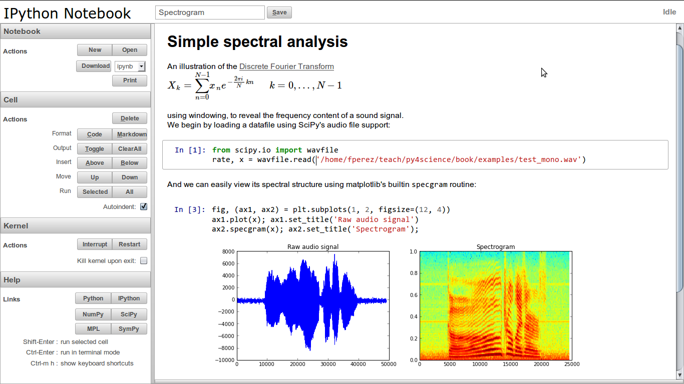 Example of an IPython notebook